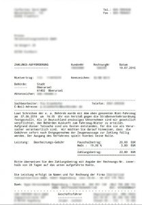 Dem Fahrer des Mietwagens flattert zweimal Post ins Haus - einmal vom Ordnungsamt und einmal von der Mietwagenfirma