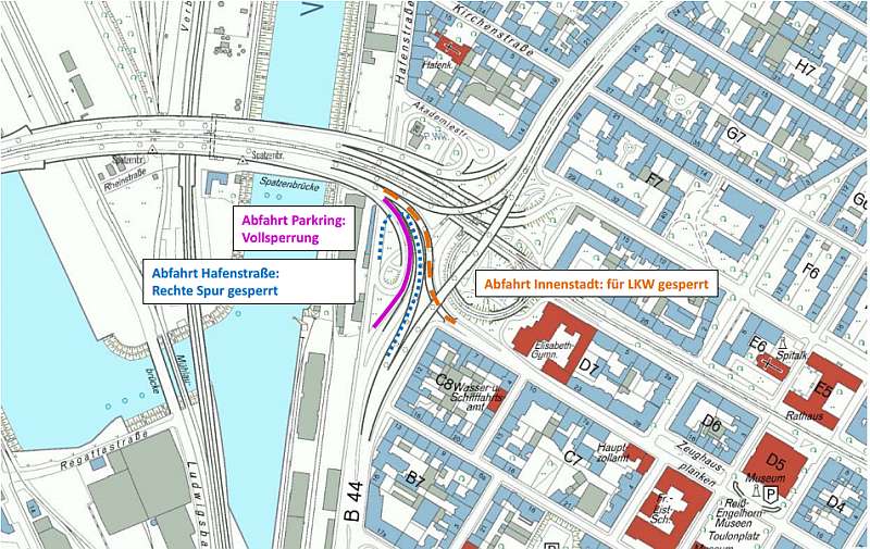 Übersichtsplan Bauphase 2 – Bild 2 (Grafik: Stadt Mannheim)