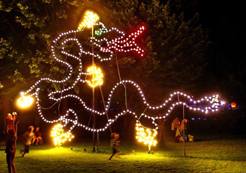 Drache beim Lichterfest (Archivfoto, Foto: Presseamt Karlsruhe)