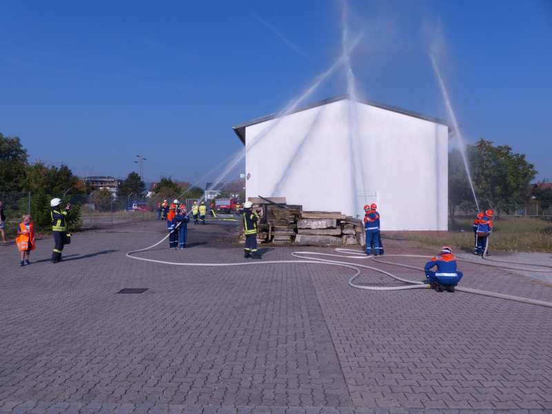 Löschangriff (Foto: Medienteam Feuerwehr Neustadt)