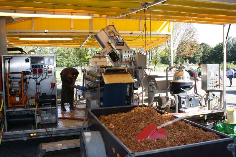 Streuobstwiesenbesitzer pressten rund 4.500 Liter Apfelsaft (Foto: Naturschutzgroßprojekt Büchelberg)