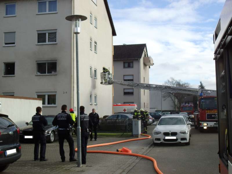 Drehleitereinsatz (Foto: Feuerwehr)