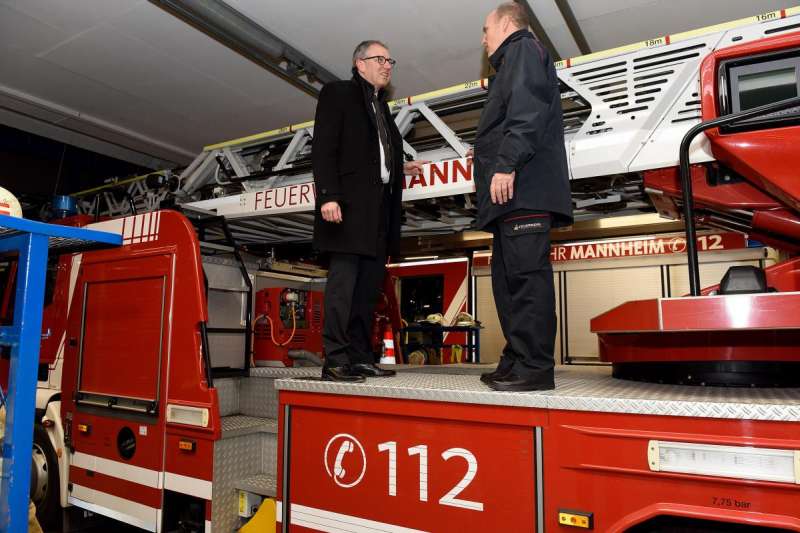 Besuch der Feuerwache Süd (Quelle: Stadt Mannheim, Bild: Thomas Tröster)