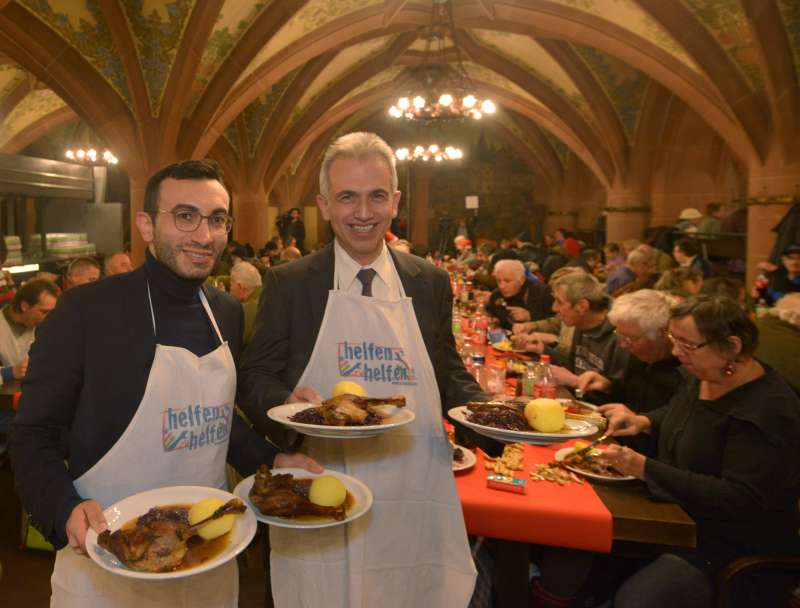 Mike Josef (li.) und Peter Feldmann (Foto: Bernd Kammerer)