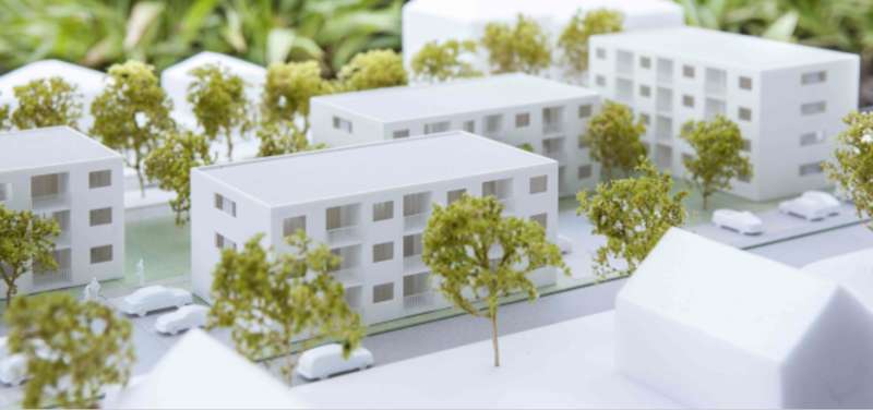 Modelldarstellung der geplanten Wohnungen (Foto: Bauunternehmen Matthias Ruppert)