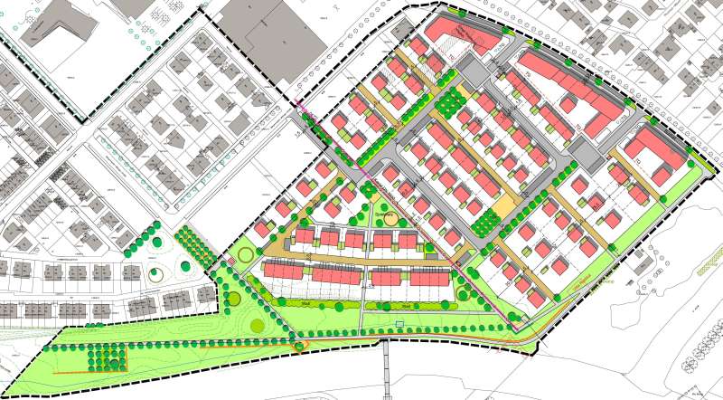 Das neue Wohnquartier Walldorfs mit 8,3 Hektar auf dem Plan. Es schließt östlich an den ersten Bauabschnitt von Walldorf-Süd an (Plan: Stadt Walldorf).