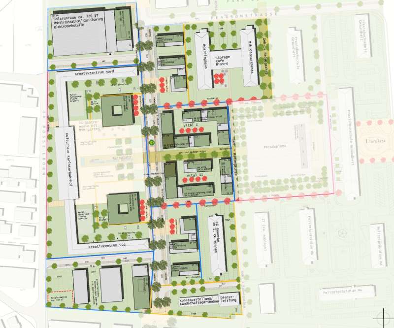 Lageplan des Entwurfs (Grafik: BPD Immobilienentwicklung)