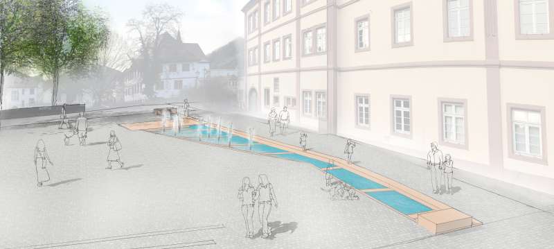 Gestaltungskonzept für den Bereich Juliusplatz (Quelle: Hofmann und Röttgen Landschaftsarchitekten)