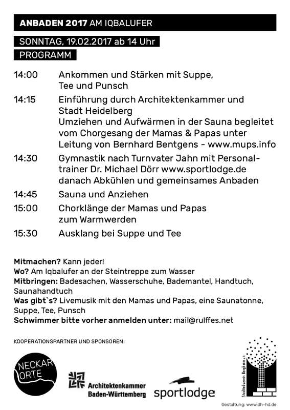 Programm (Quelle: Architektenkammergruppe Heidelberg)