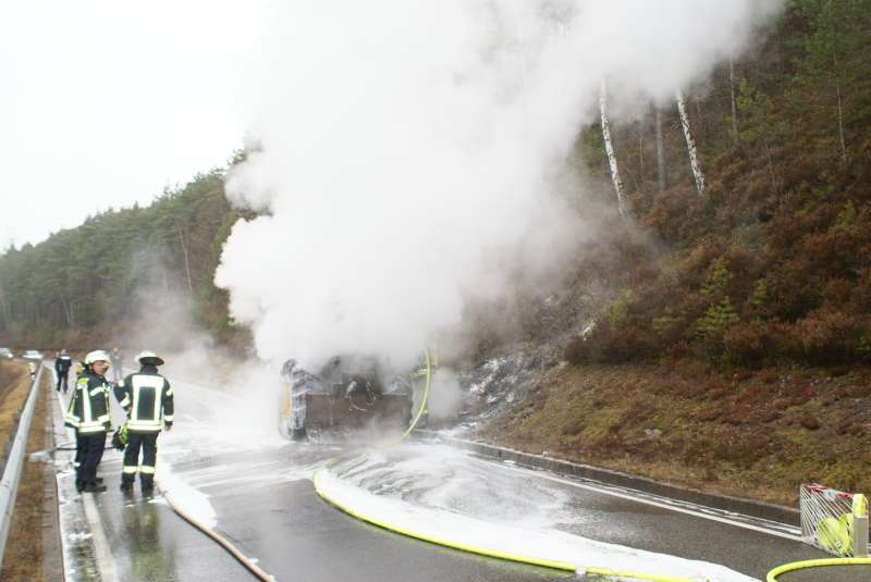 Traktorbrand (Foto: Feuerwehr)