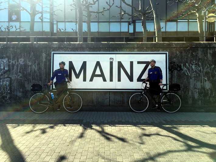 Die Radstreife der Mainzer Polizei