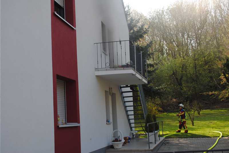 Feuerwehr Bruchsal beim Küchenbrand in Heidelsheim