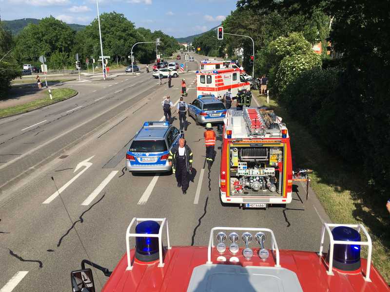 Die Unfallstelle aus Sicht der Feuerwehr