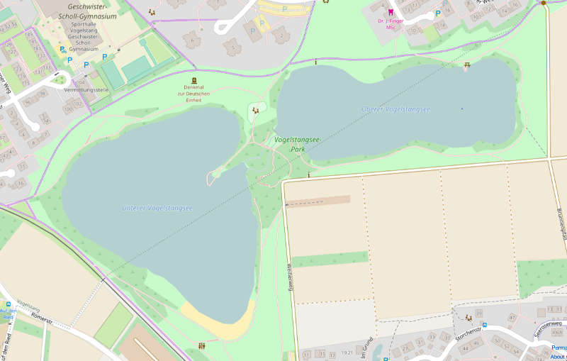 Vogelsangsee in Mannheim (Lizenz: Open Database License (ODbL))