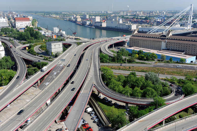 Hochstraße Nord - Nordbrückenkopf (Quelle: Stadt Ludwigshafen)