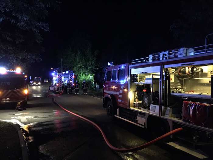 Feuerwehr Dossenheim am Einsatzort