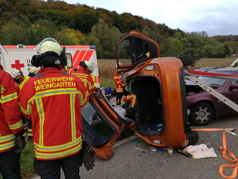 Die Einsatzstelle (Foto: Andreas Denk, Feuerwehr Weingarten)