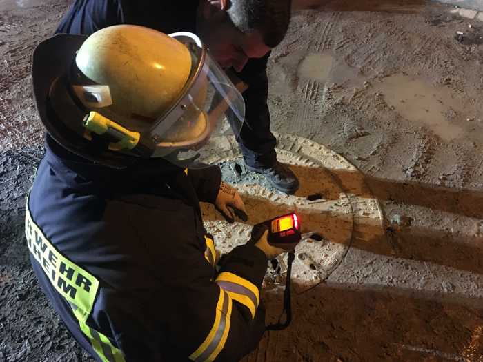 Die Feuerwehr war mit Messgeräten im Einsatz