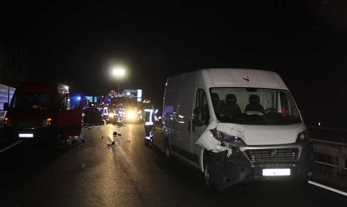 Unfallstelle auf der A650 Höhe Ludwigshafen