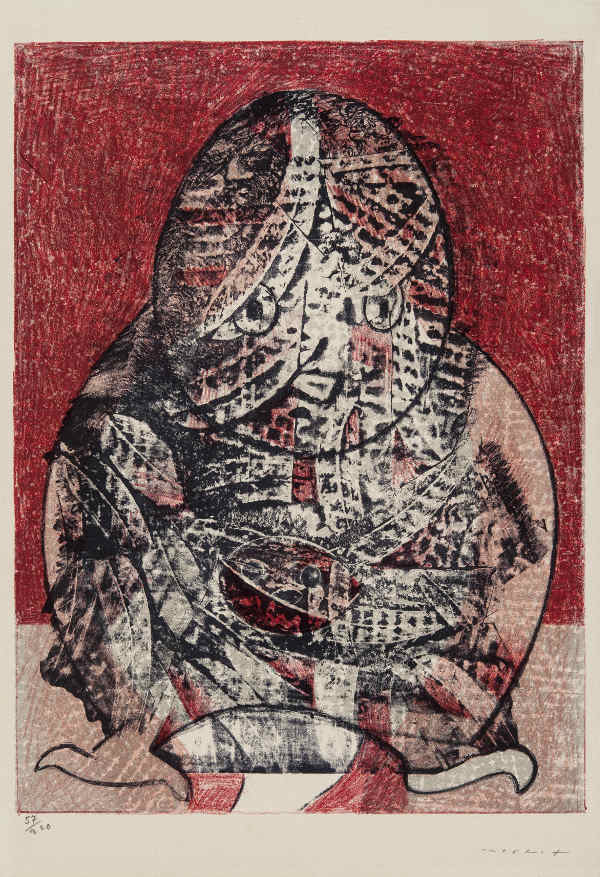 Max Ernst, Eule / Hibou, 1955, Farblithographie, 56,6 x 38,4cm, Wilhelm-Hack-Museum, © VG Bild-Kunst, Bonn 2018