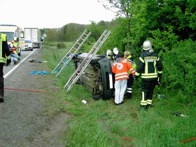 Der Fahrer verschätzte sich beim Überholen