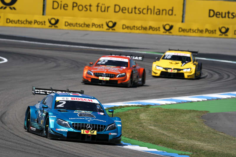 DTM-1525530034a#2 Gary Paffett (Mercedes-AMG C 63 DTM), #22 Lucas Auer (Mercedes-AMG C 63 DTM), #16 Timo Glock (BMW M4 DTM) (Foto: ITR GmbH)