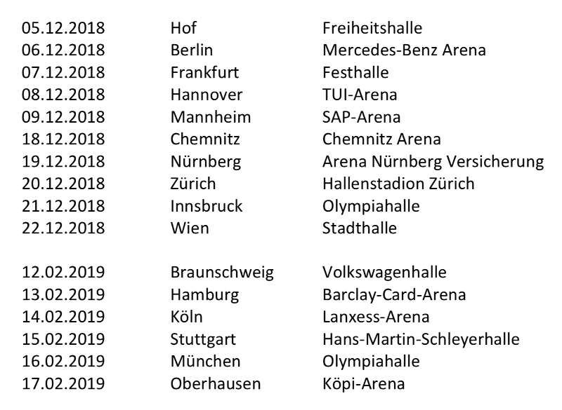 Disney in Concerts - Tournee 2018/2019