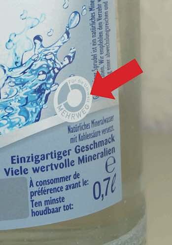 Kennzeichnung Mehrwegflasche (Foto: Stadtverwaltung Worms)