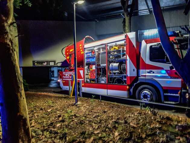 Einsatz der Feuerwehr Frankfurt in der Tiefgarage