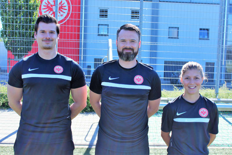 Trainerteam: Jörg Podesky, Stefan von Martinez, Gritt Bröning. (Foto: Eintracht Frankfurt e.V.)