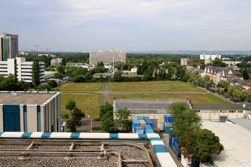 Das geplante Schönhof-Viertel in Bockenheim, Gelände (Foto: Sabine Antonius)