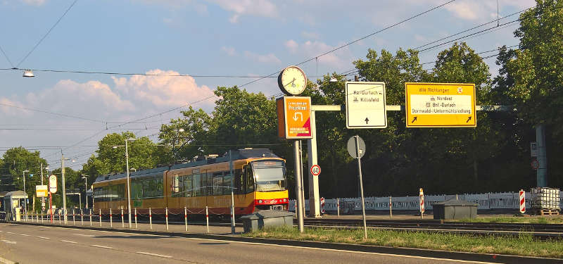 Baustelle Untermühlstraße / Durlacher Allee (Foto: VBK)