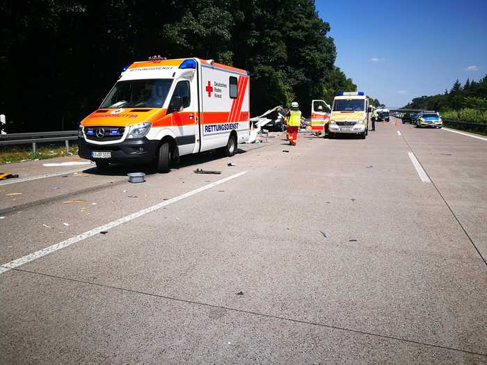 Die Autobahn musste voll gesperrt werden