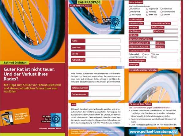 Fahrradcodierungen in Form von Zahlen-Buchstaben-Kombinationen helfen einerseits, Diebe abzuschrecken, und andererseits, ein gestohlenes Rad seinem Eigentümer wieder zuzuordnen.