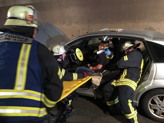 Übungsszenario im Saukopftunnel