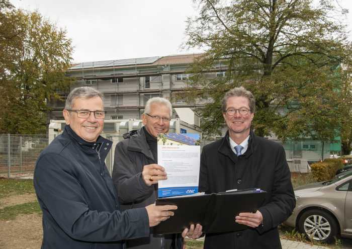 Aktiver Klimaschutz für Speyer: (v. l.) OB Hansjörg Eger, SWS-Geschäftsführer Wolfgang Bühring, GEWO-Chef Oliver Hanneder Bildnachweis: SWS