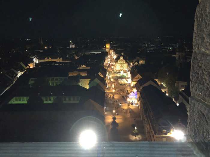 Blick bei Nacht vom Domturm