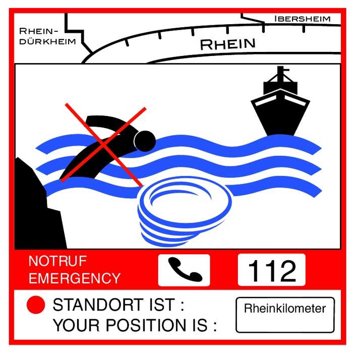 Die neuen Schilder am Rheinufer zwischen Rheindürkheim und Ibersheim warnen ab sofort vor den Bade-Risiken. Die exakten Standortangaben auf den Schildern werden nach Ermittlung durch die Stadtvermessung noch ergänzt.