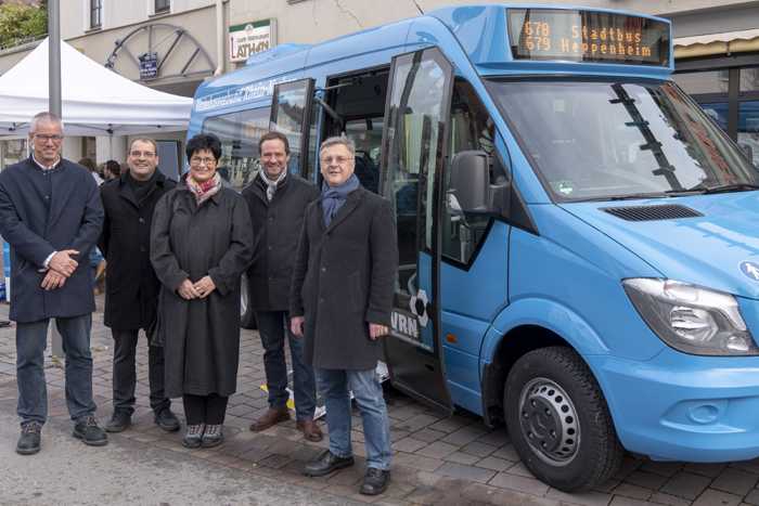 v.l.n.r. Thomas Ehret Stadt Heppenheim, Dr. Michael Winnes VRN, Susanne Kunz VGG, Rainer Sauter VGG, Bürgermeister Rainer Burelbach Stadt Heppenheim - Foto: VRN/Wolf