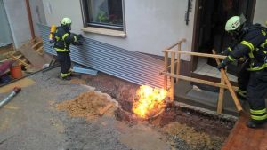 Brand einer Gasleitung