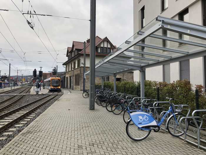 Bike am OEG-Bahnhof - Foto: Stadt Weinheim