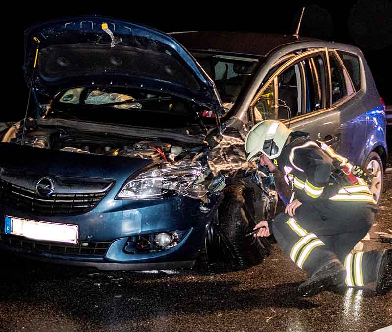 Eines der beiden beteiligten Fahrzeuge (Foto: Helmut Dell)