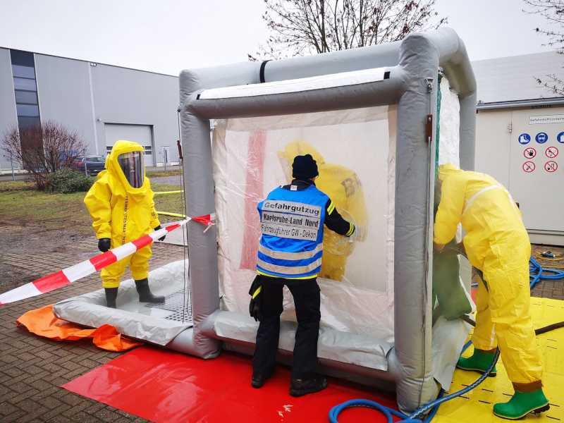 Dekontaminationsstation der Feuerwehr Bruchsal