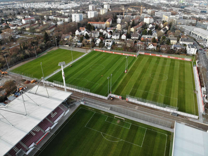 Neues Trainingsgelaende am Bruchweg Blickrichtung Nordwesten (Foto: Mainz 05)