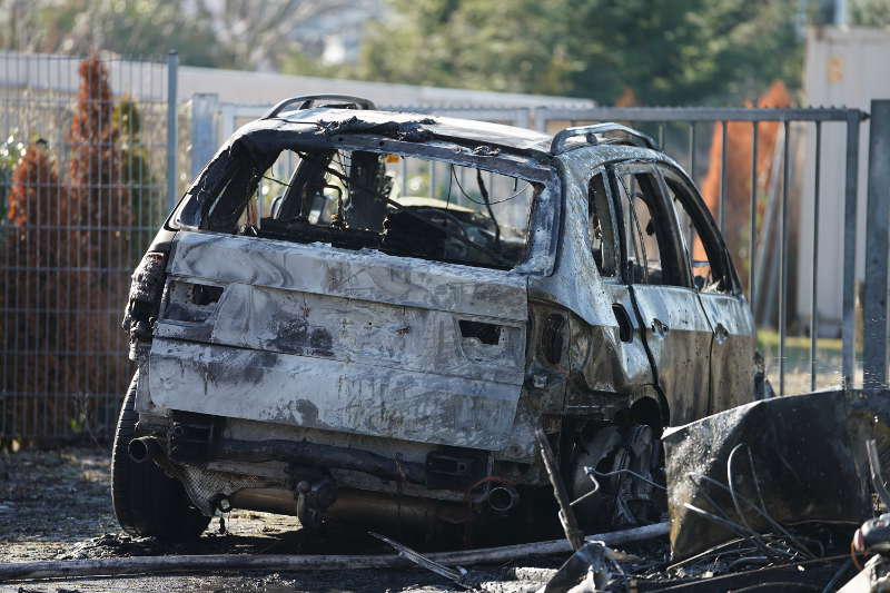 Neustadt Fahrzeugbrand (Foto: Reinhard Schnell)