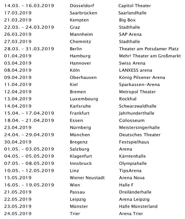 Afrika! Afrika! Tournee 2019