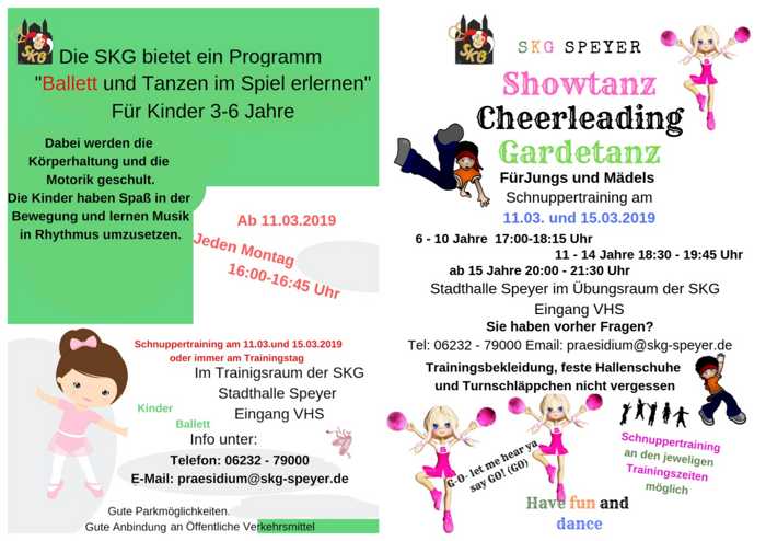 Flyer Schnuppertraining SKG