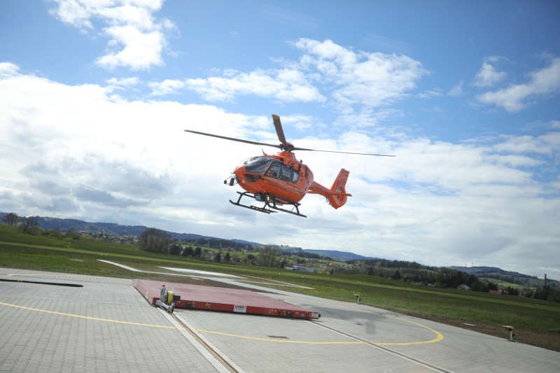 Landung des Zivilschutz-Hubschraubers (Foto: Taheri/BBK)