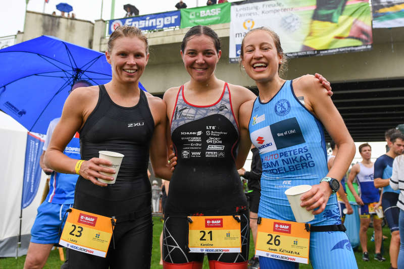 v.l.: Katharina Grabinger, Karoline Brüstle und Laura Jansen (Foto: PIX Sportfotos)