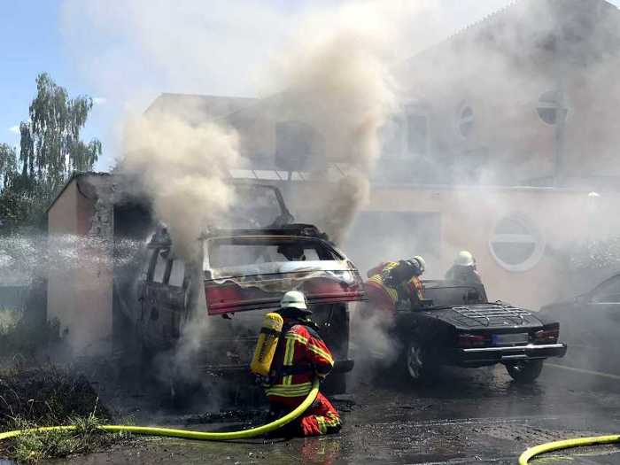 Garagenbrand © Freiwillige Feuerwehr Bruchsal
